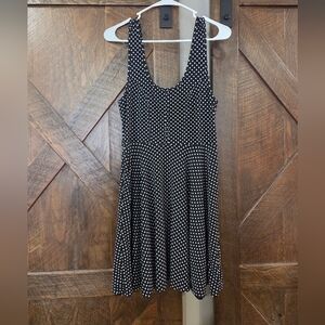 Free People Black and White Polka Dot Mini Dress